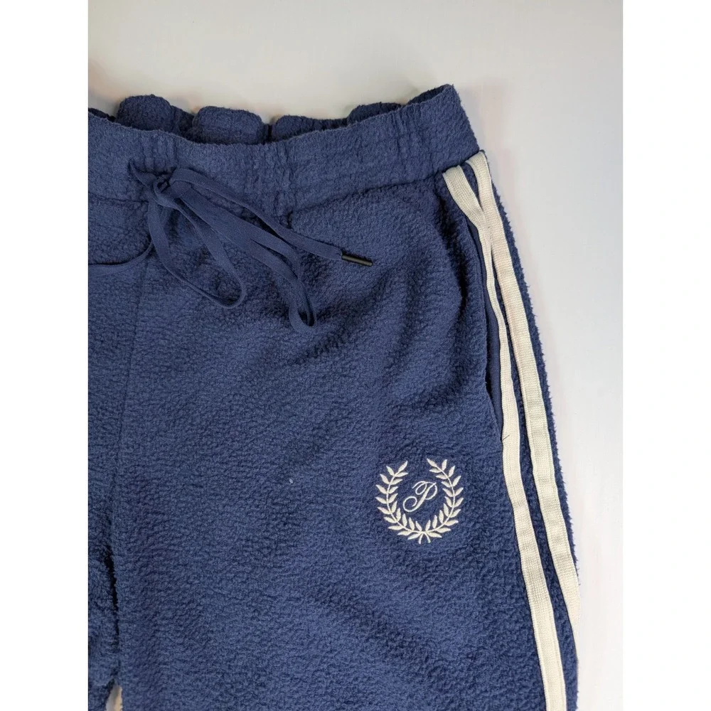PINK Victoria's Secret Navy Blue Fleece Joggers‎ Striped Sweatpants Small